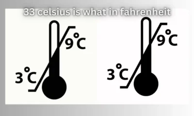 33 celsius is what in fahrenheit